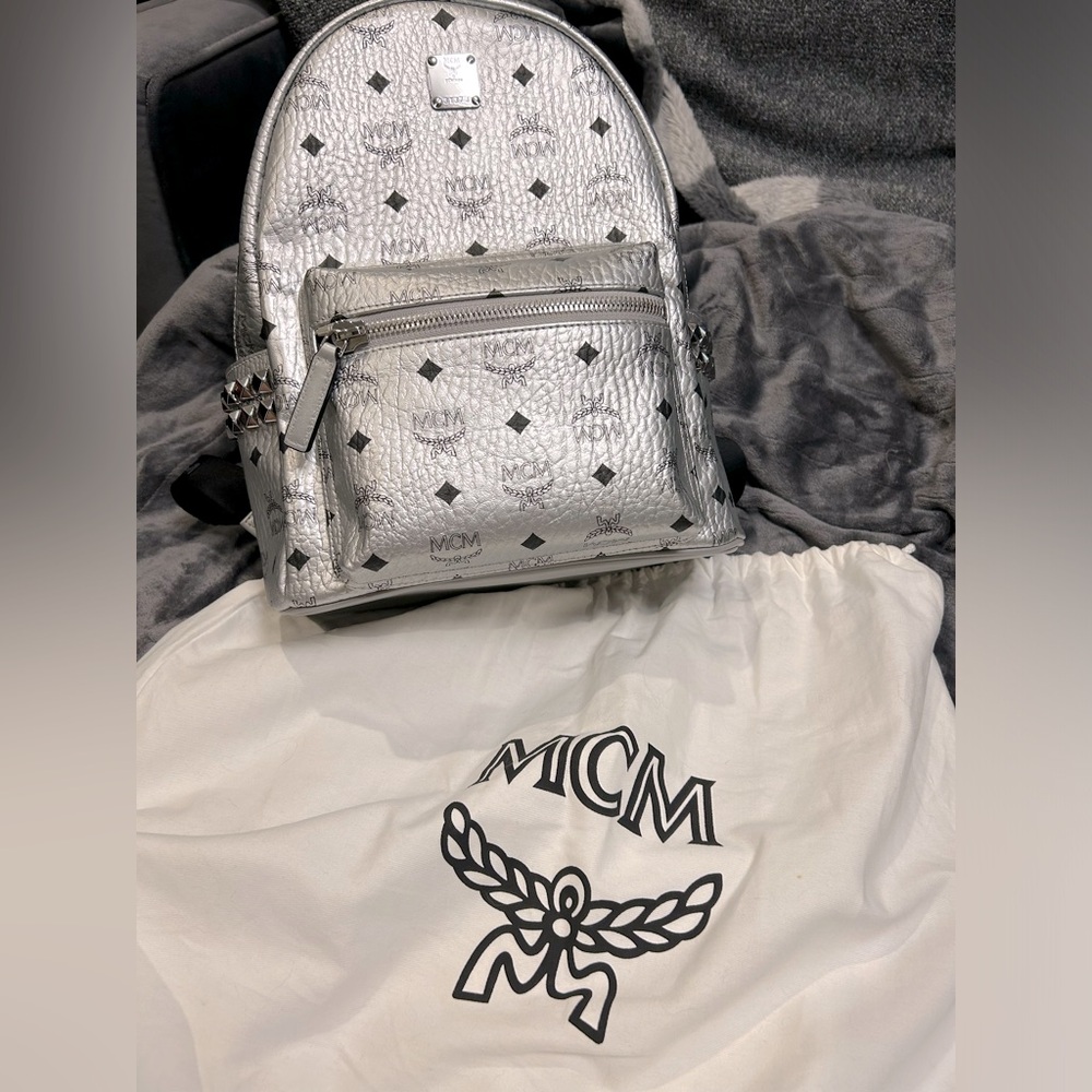 Mcm backpack with studs